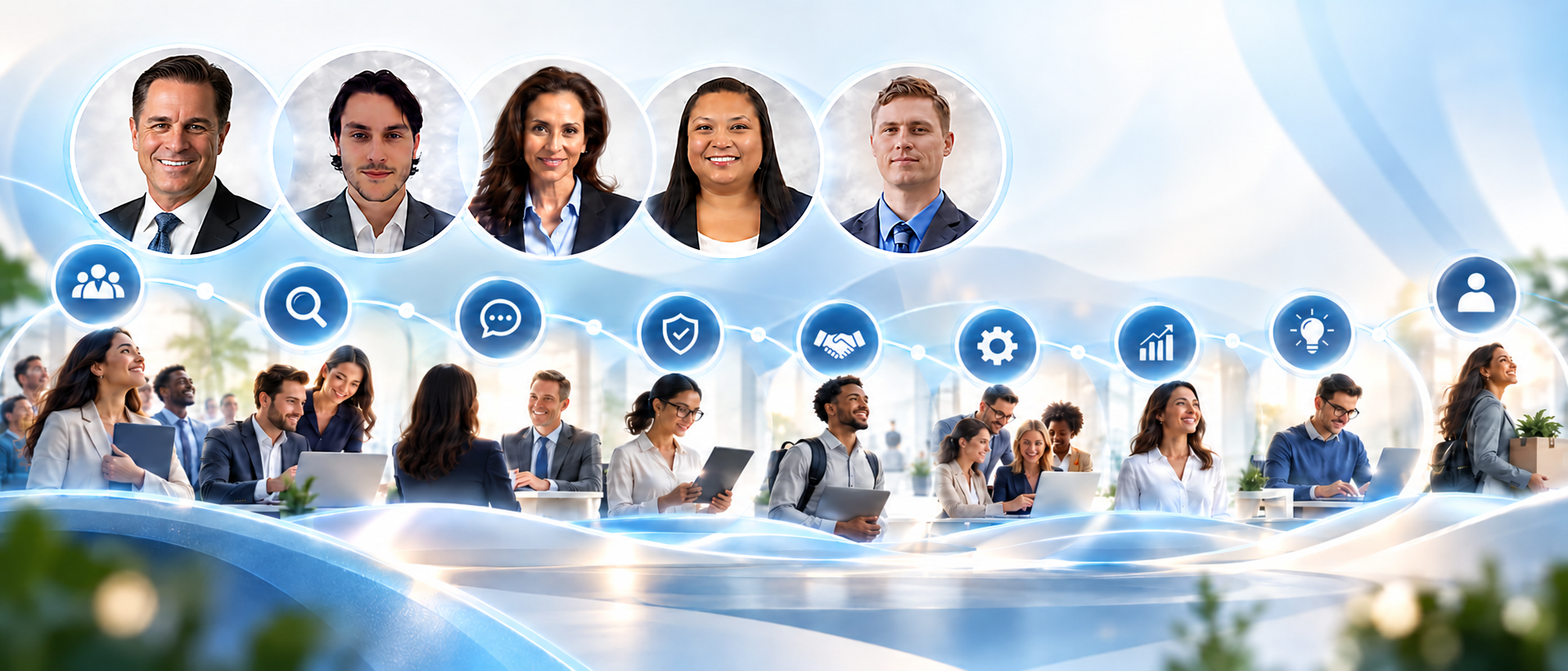 Connected visual journey across the complete employee lifecycle